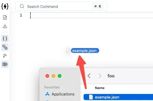 Drag and drop upload